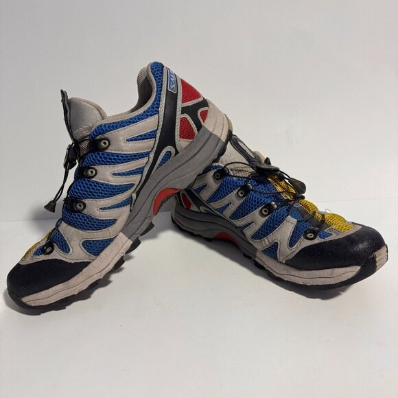 Salomon XA PRO 1 Advanced Grey Yellow Red Blue Sulphur Indigo mens 9.5 414820 - Picture 2 of 7
